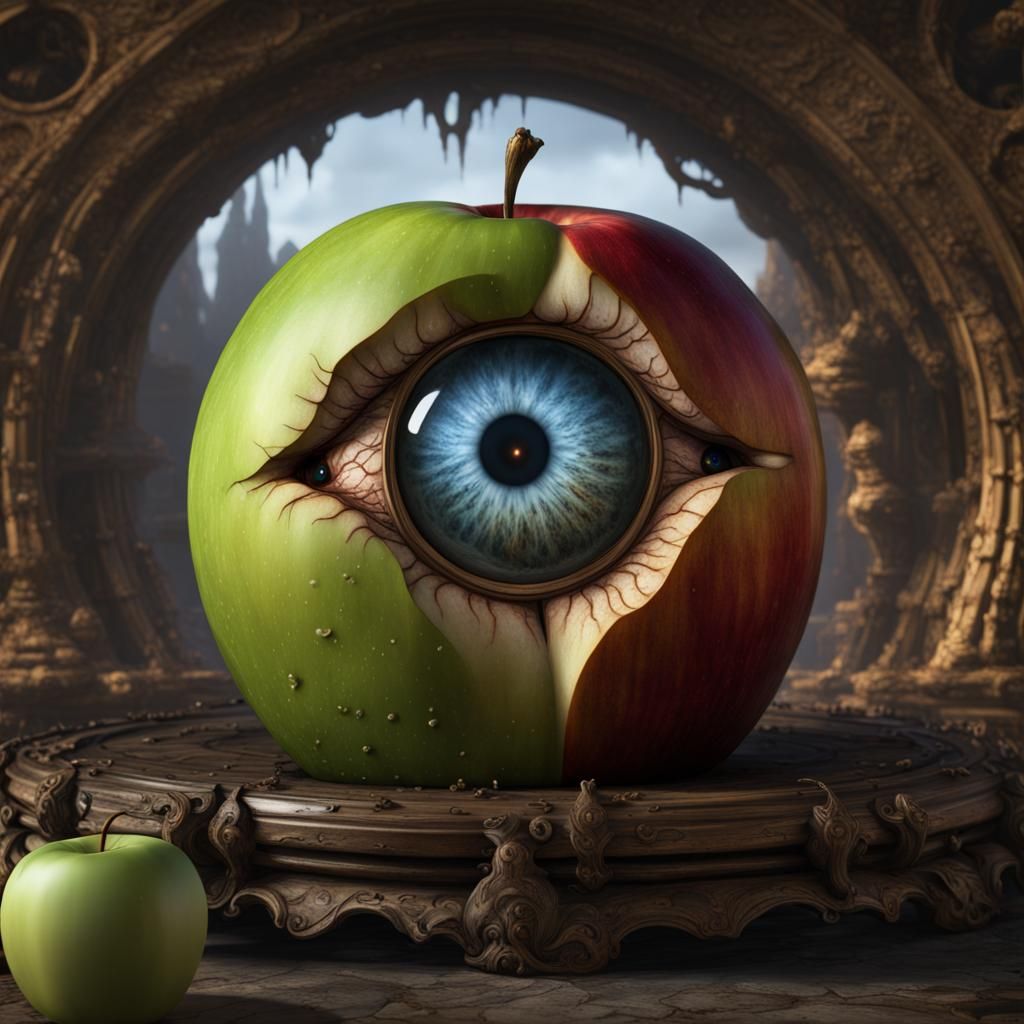 Apple Eye: Fantastical Art in John Blanche Style