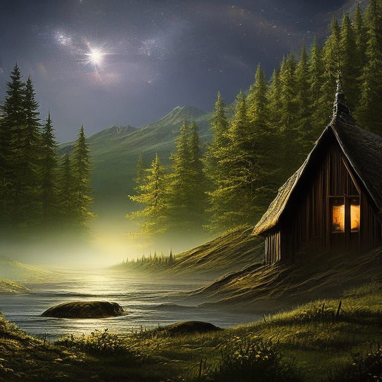 Dark mountain cabin 2