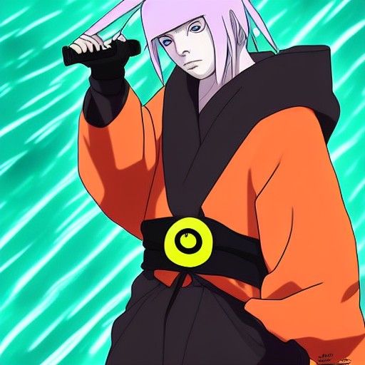Billie Eilish as Naruto Ninja: Digital Art