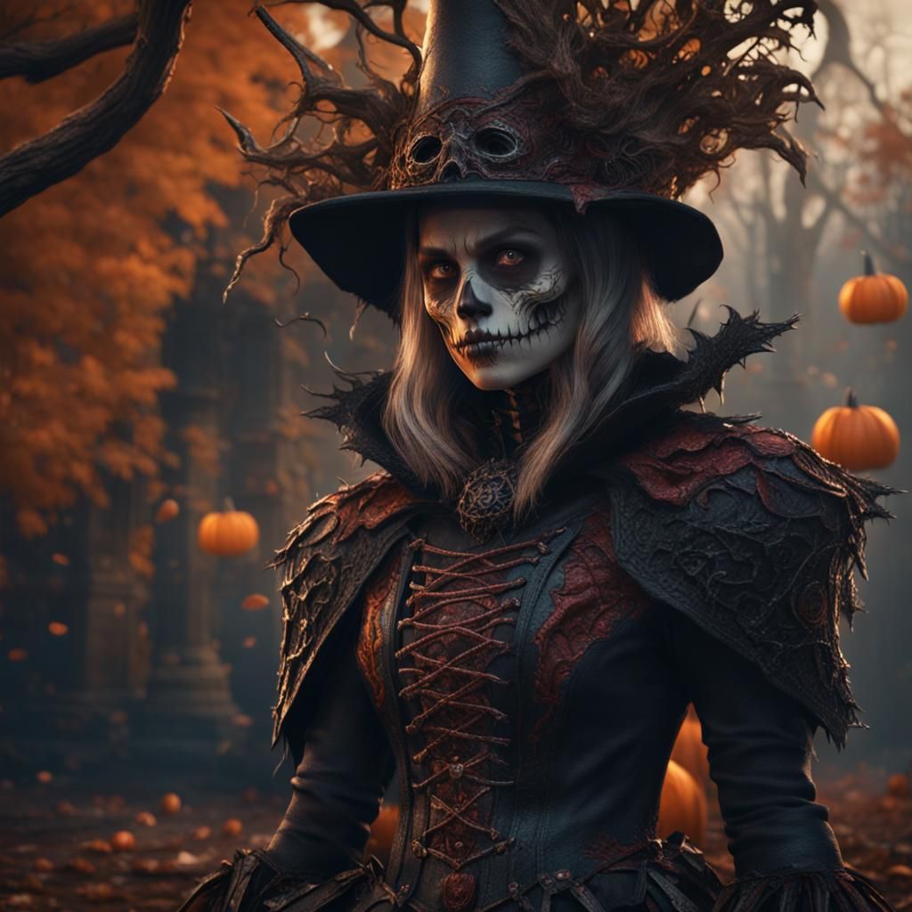Intricate Halloween Costume Art in Unreal Engine 5