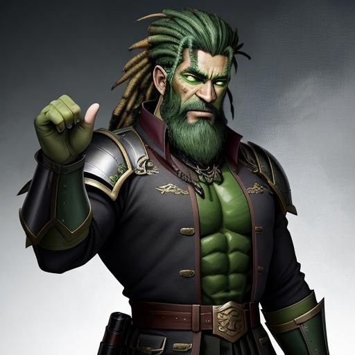 Battle-Scarred Dragon Hero in Paladin Armor