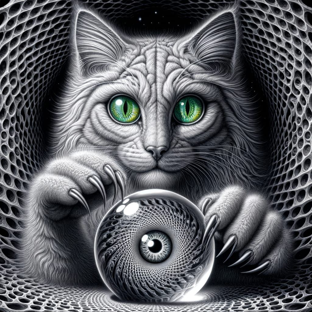 Anthropomorphic Cat Enchants with Enigmatic Gaze