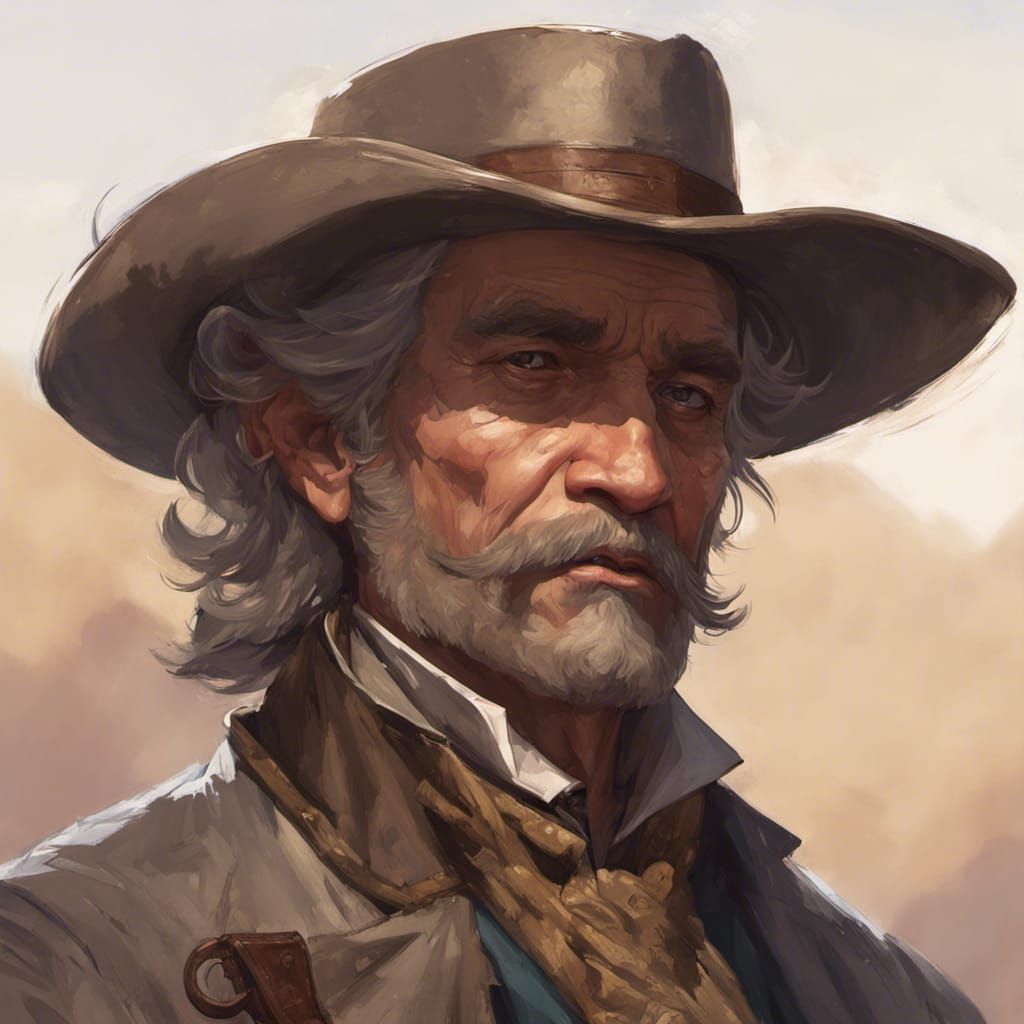 Old West Saloon Keeper Portrait in Artstation Style
