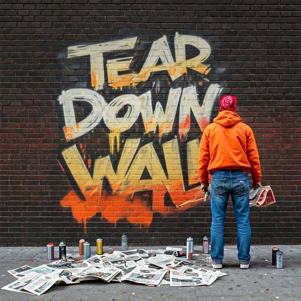 Berlin Street Art: Tear Down This Wall Graffiti