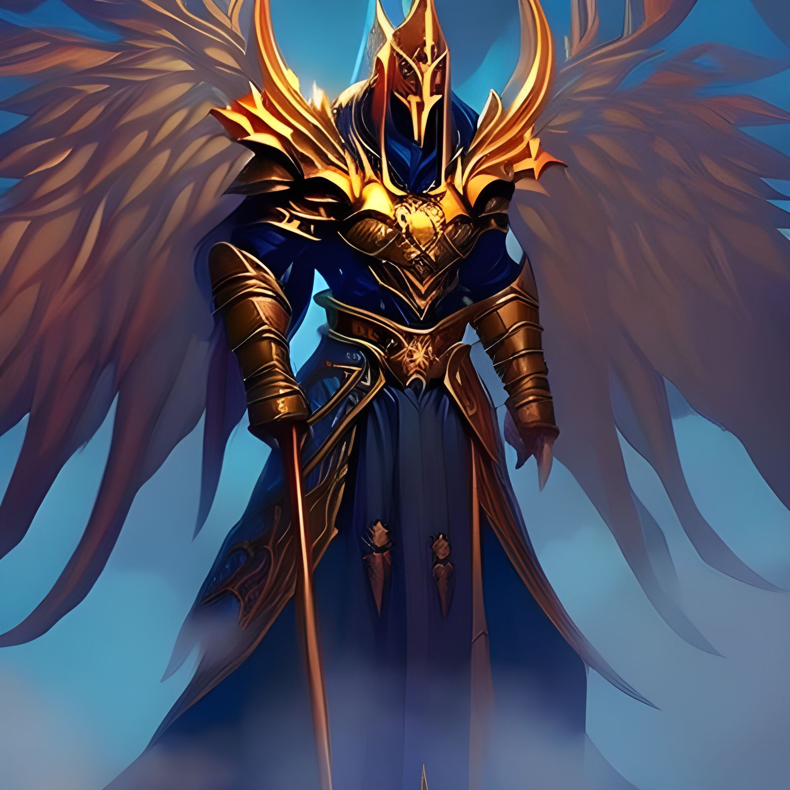 Elven Crow Warrior in Ornate Armor