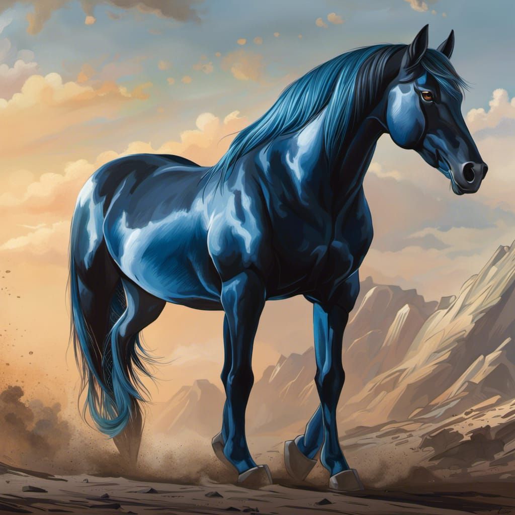 Blue horse