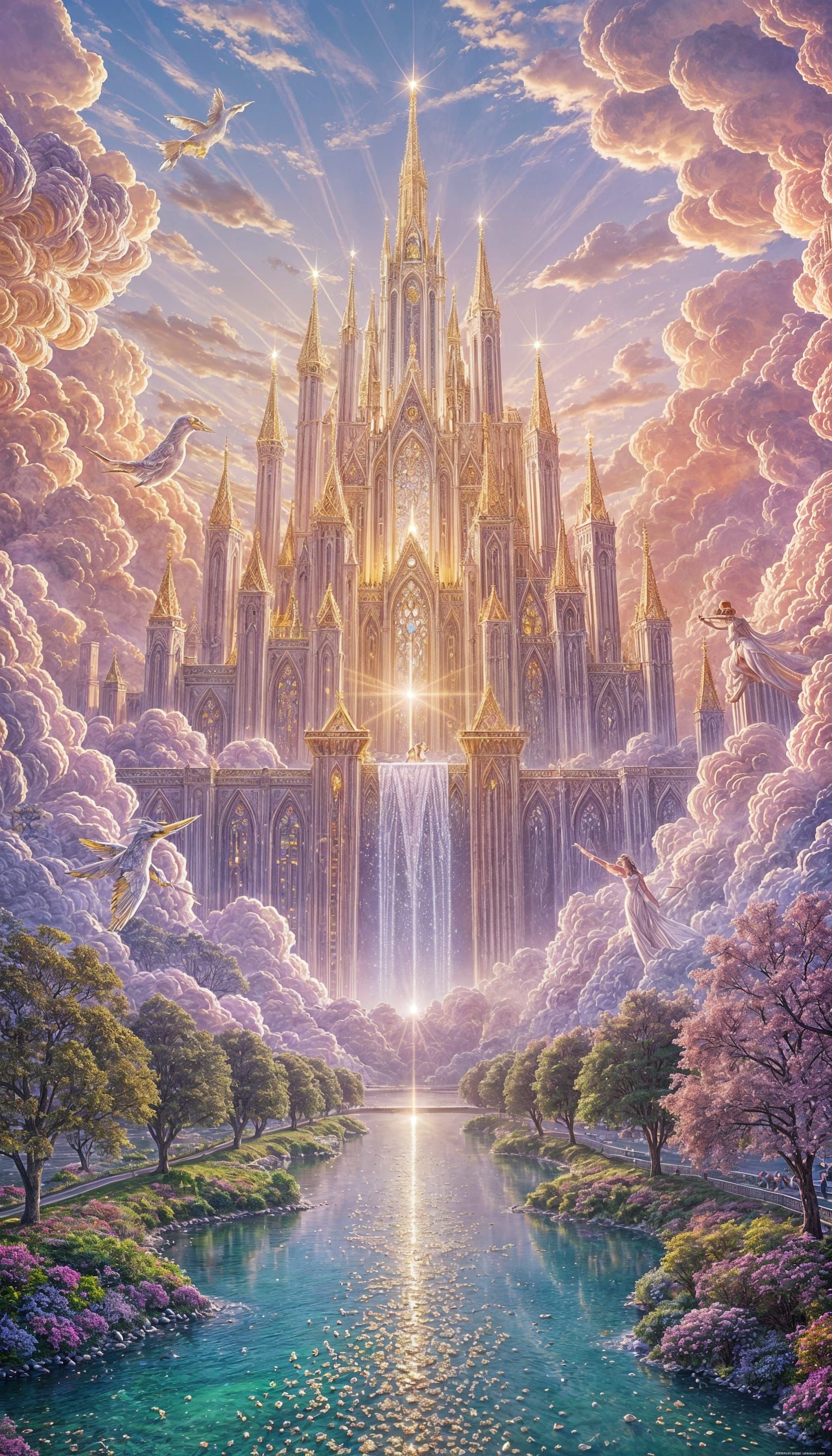 Majestic Heavenly City Descends in Radiant Glory