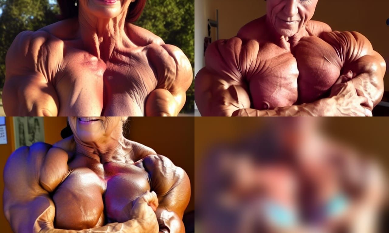Muscular Bodybuilder Grandma with Ripped Physique