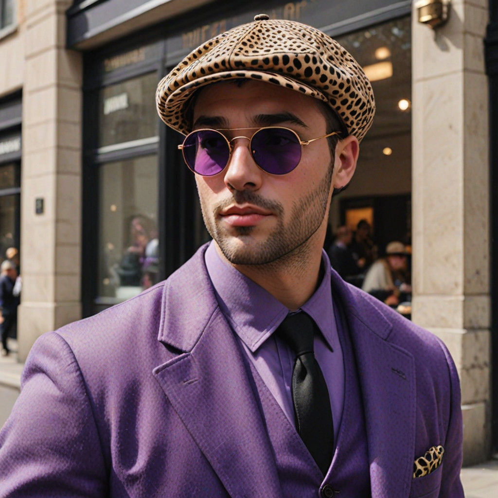 British Guy in Cheetah Print Outfit