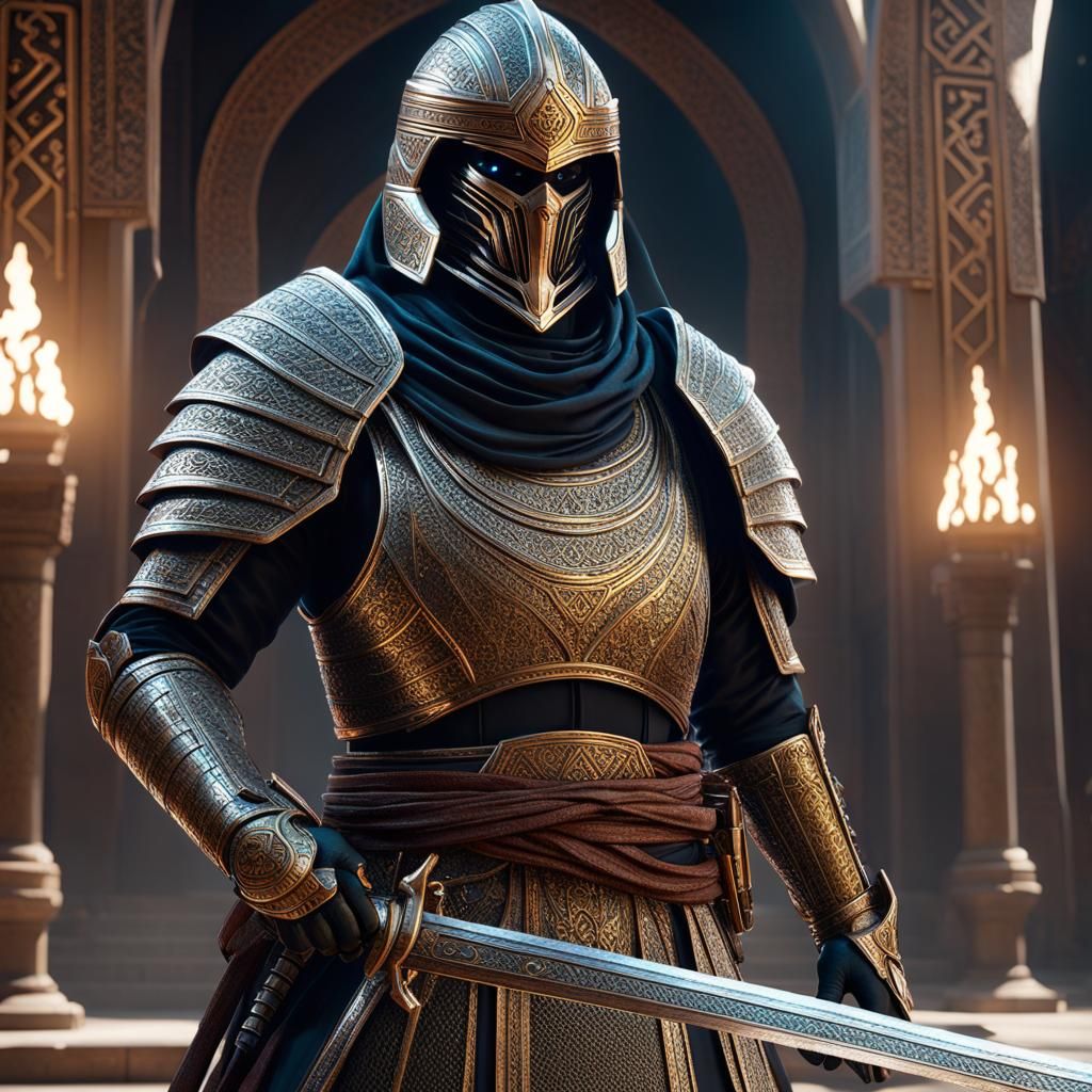 Achaemenid Soldiers Create Cyber Sword in 3D Style