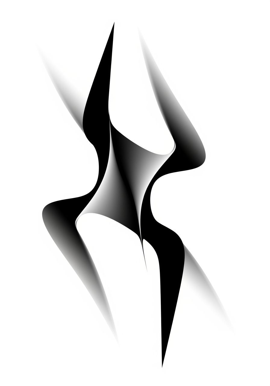 Abstract Negative Space Optical Illusion