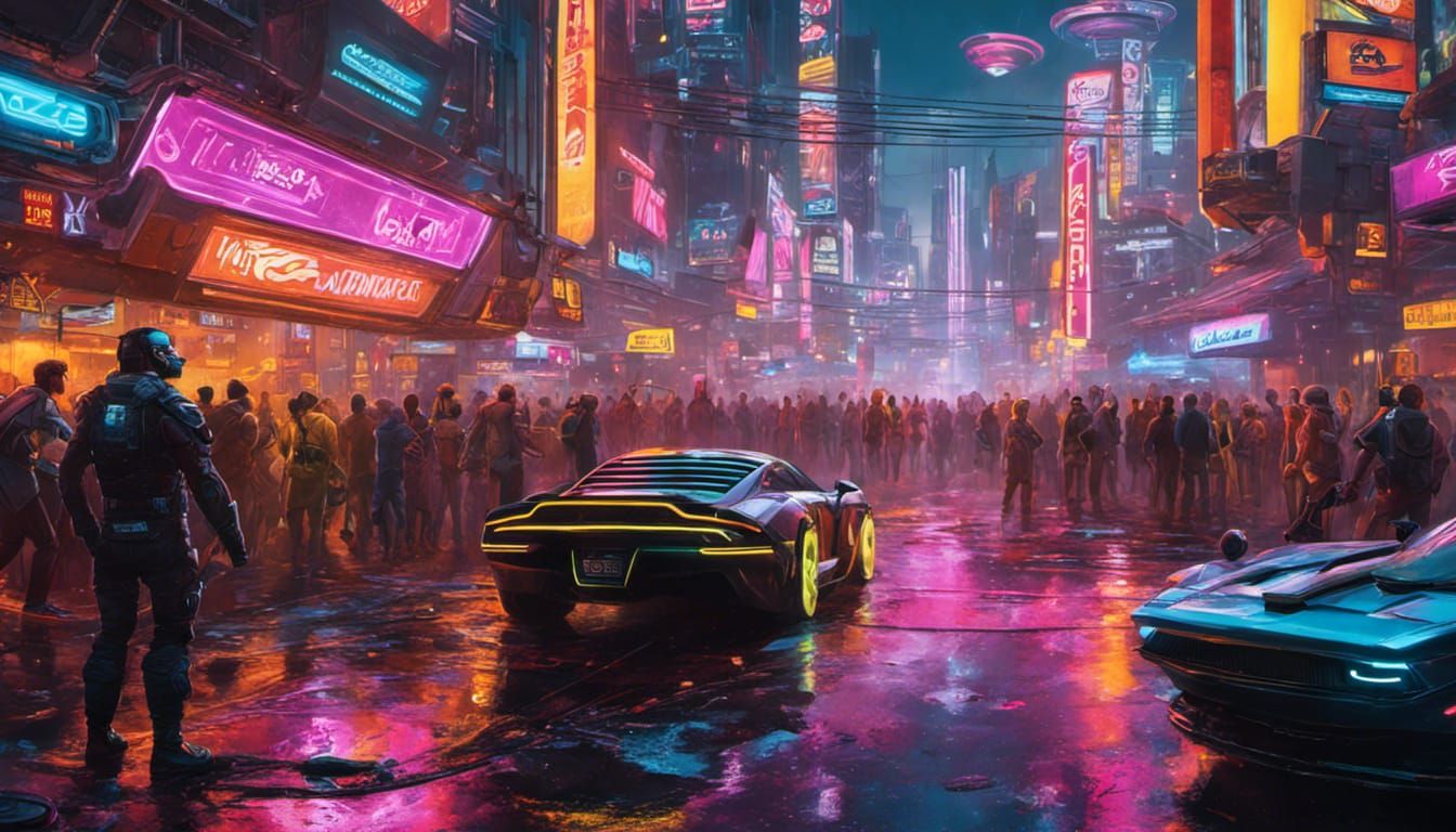 Cyberpunk Utopia: Hyperrealistic Concept Art