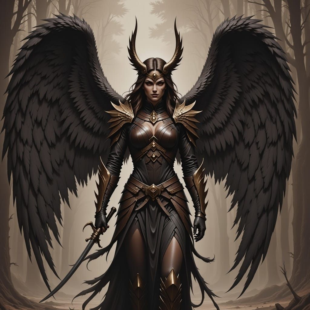 Dark Angel Warrior with Unique Design