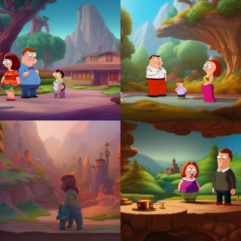 Family Guy Matte Painting in Unreal Engine 5
