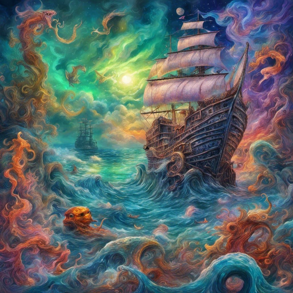 Mythical Pirate Ship Enters Astral Cloud
