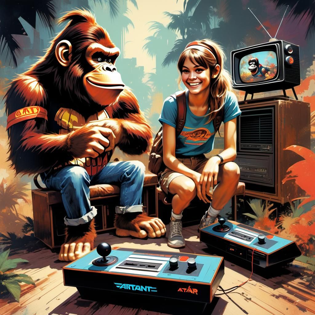 The feeling playing Donkey Kong on Atari 2600 😁