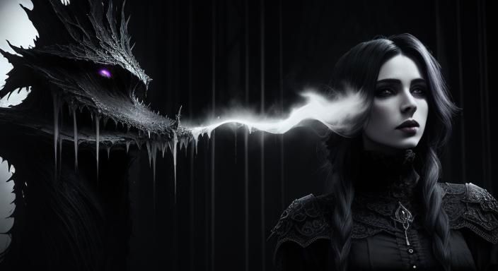 Ethereal Creature Rising: Dark Fantasy Art
