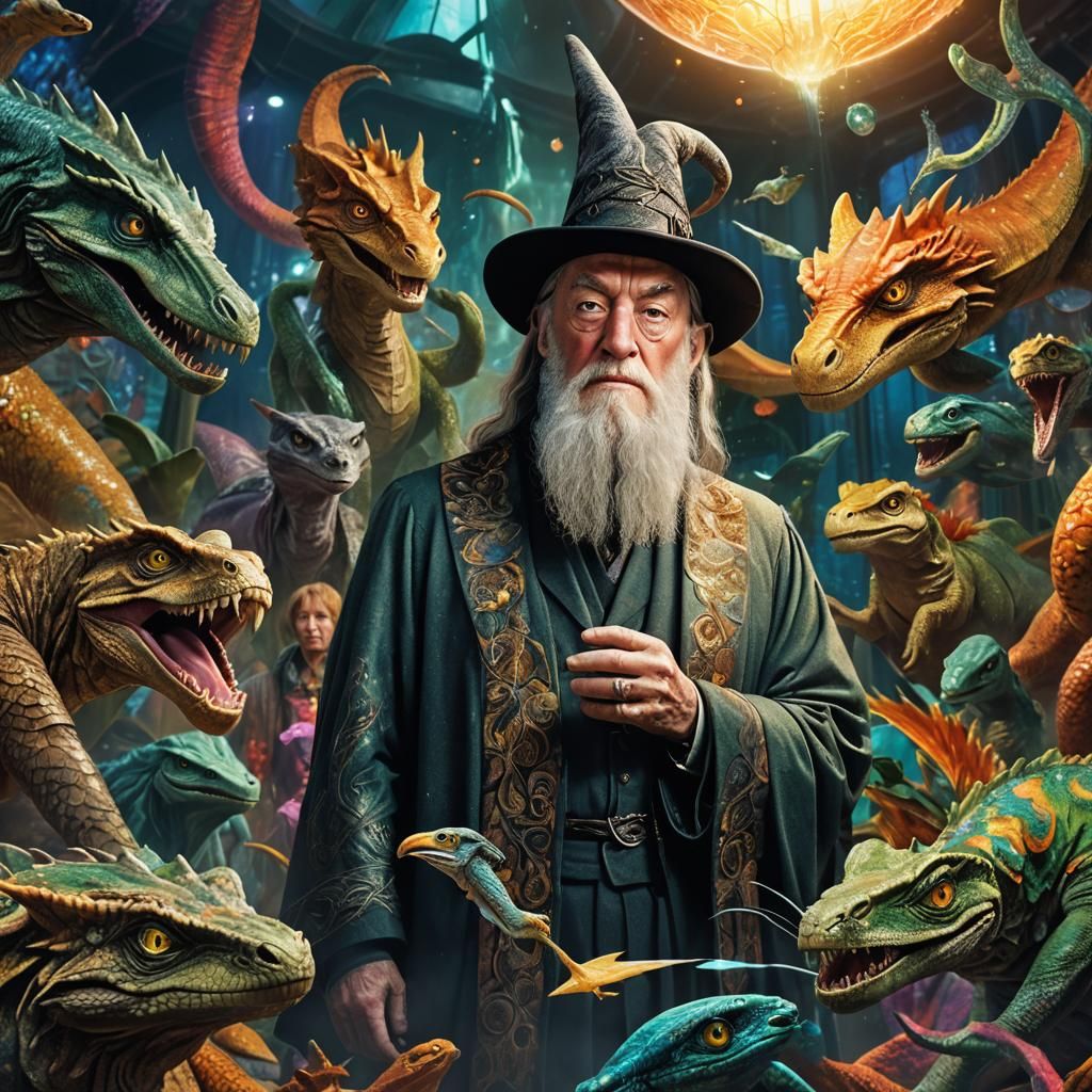 Exotic Reptiles with Iridescent Nanotechnology Textures