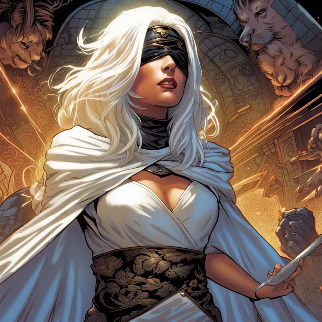 Psychic Woman Controls Room: Comic Book Art