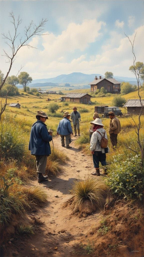 Refugees Toiling in Agricultural Fields