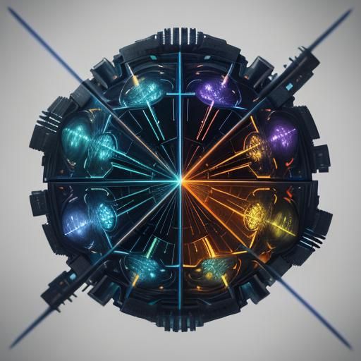 Orange Prism Inside Fruit: 3D Digital Art