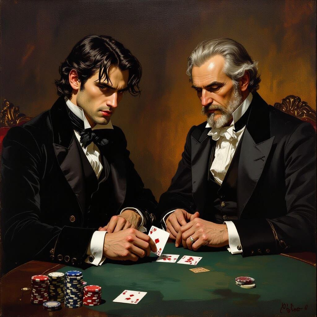 Intense Card Game Between Obsessed Hermann and Confident Che...