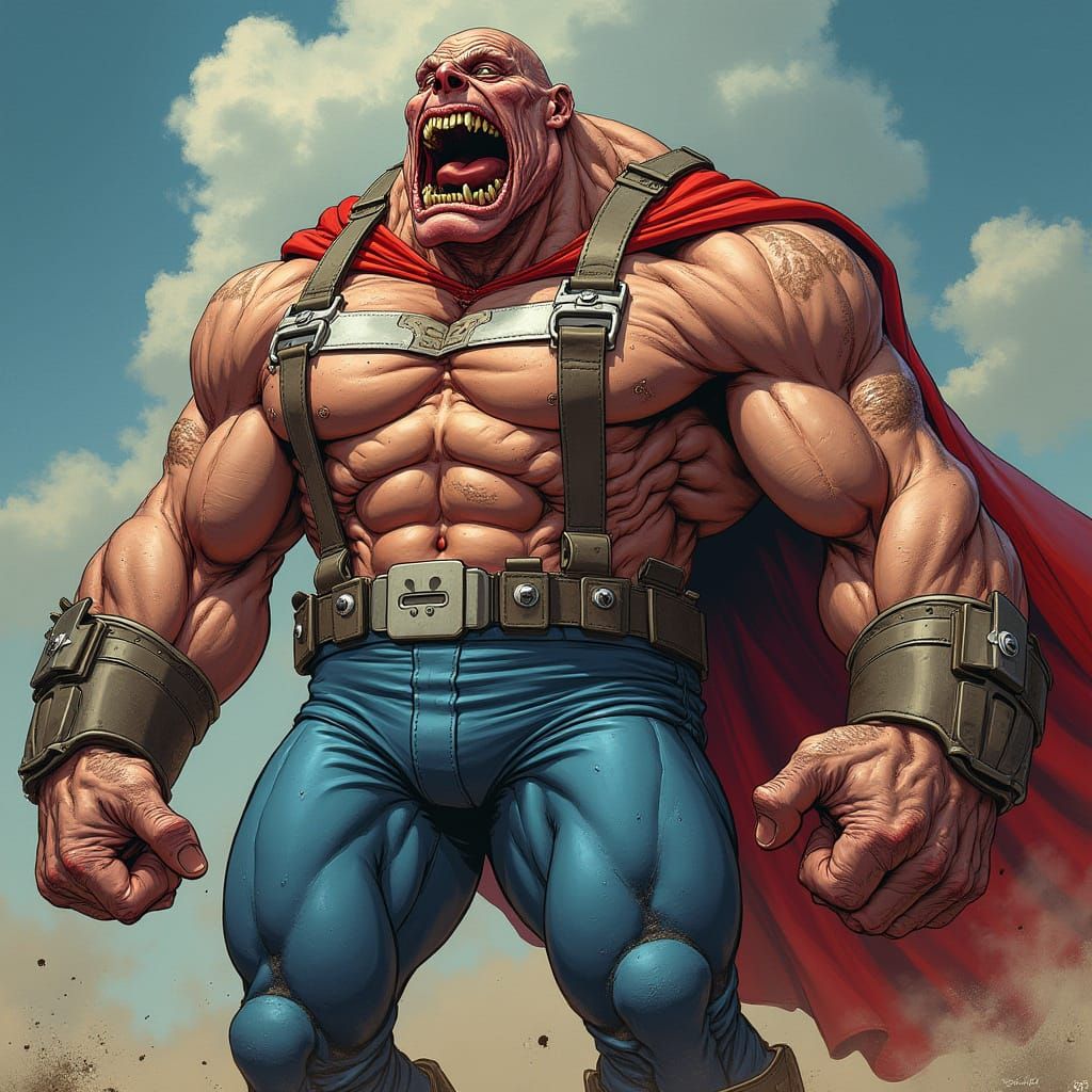Gritty Comic Book Hero Reveals Muscular Form