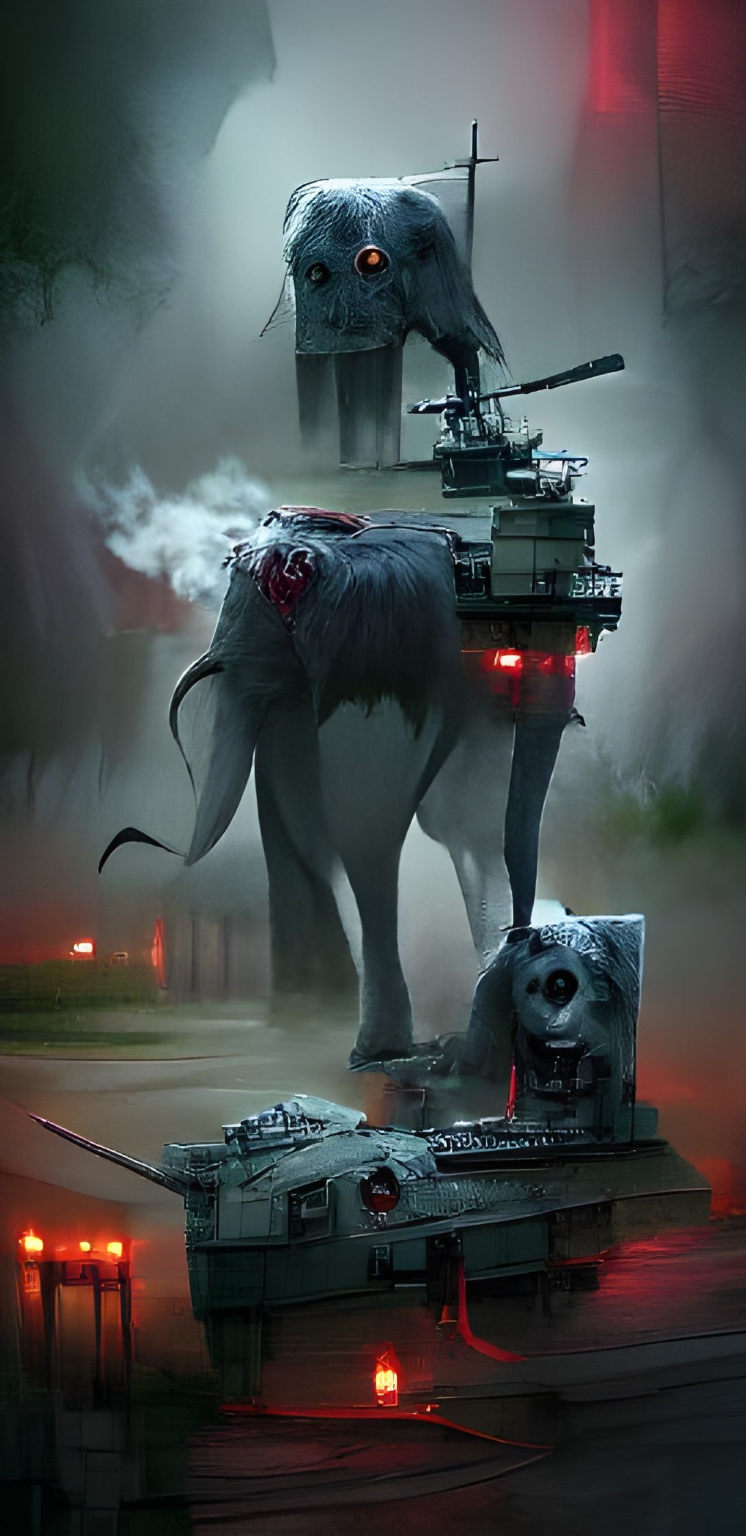 Cyberpunk War Elephant AT-AT Tank