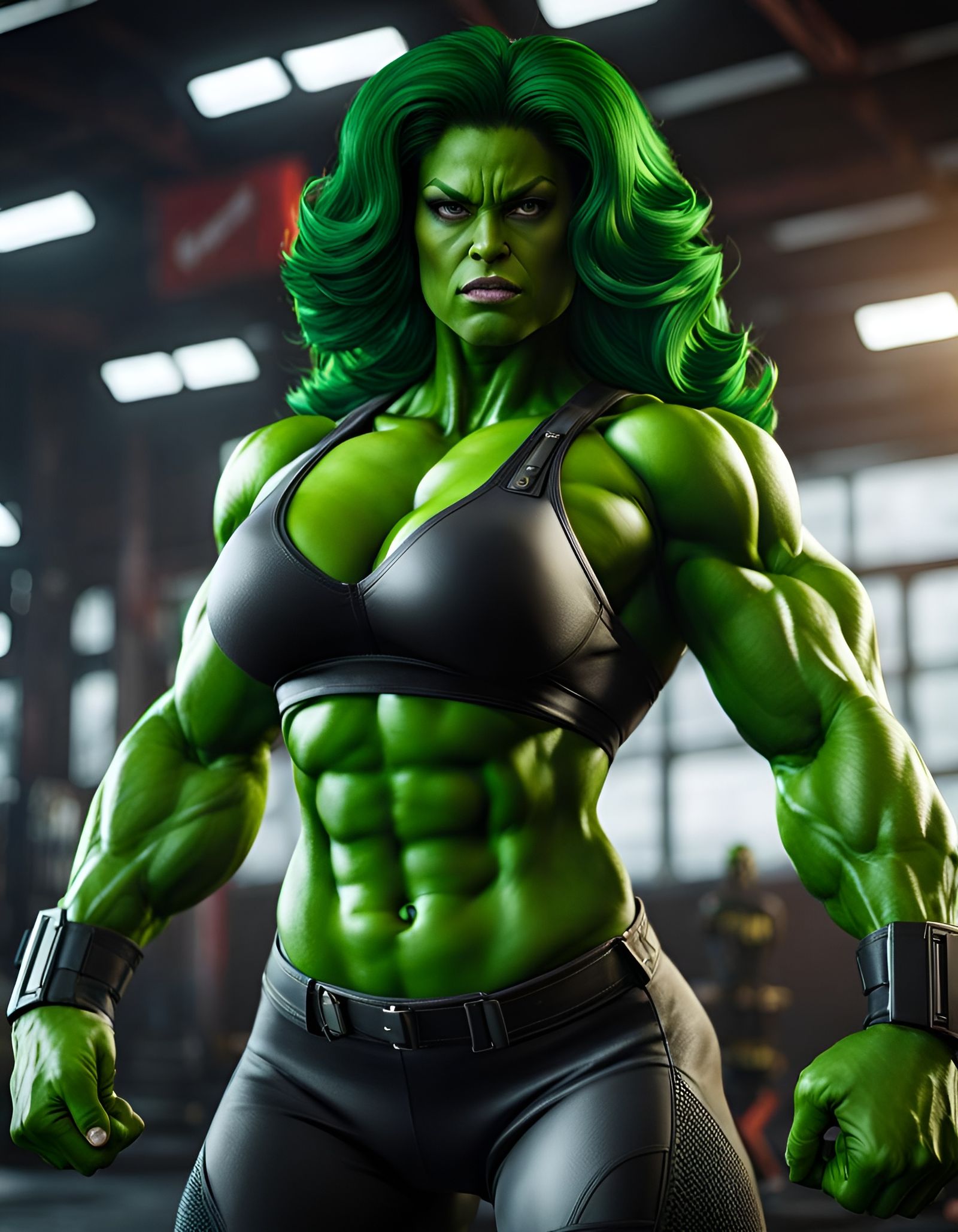 She Hulk as Massive Bodybuilder in Unreal Engine 5