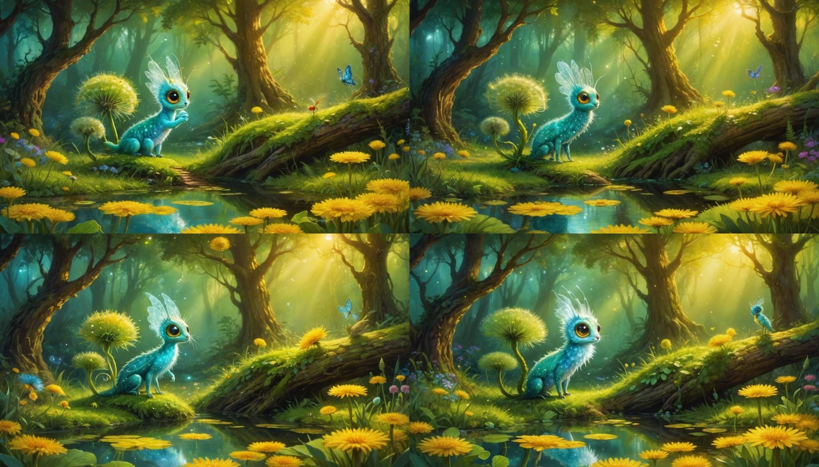 Enchanting Caterpillar Creature in Mystical Forest