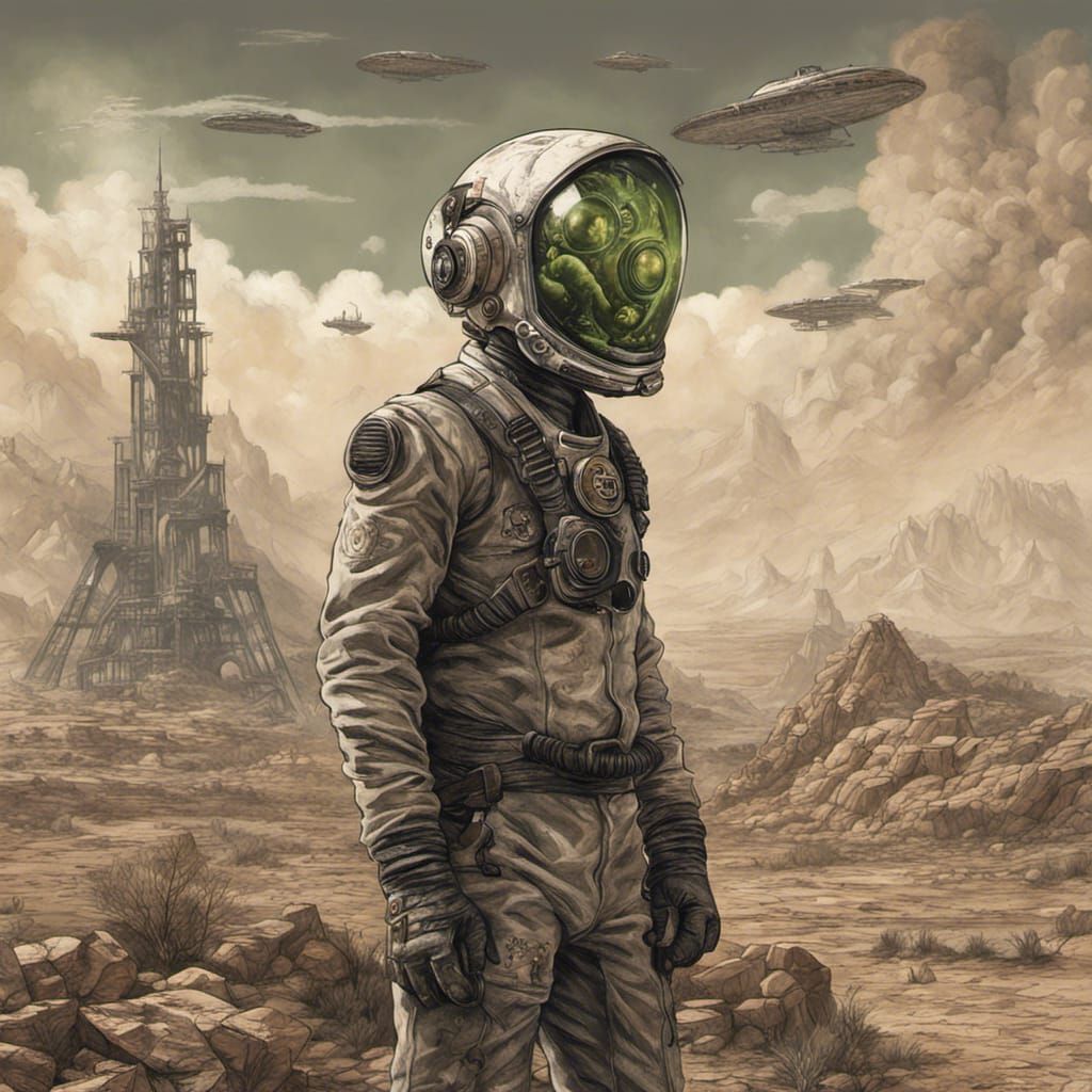 Martian Lad in New Vegas-Inspired Landscape