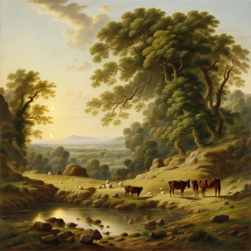 Romantic Pastoral Scene