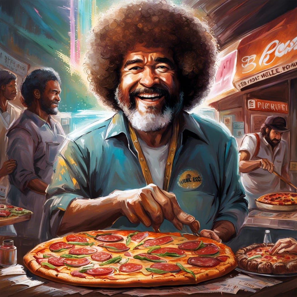 Pizza ala Bob Ross