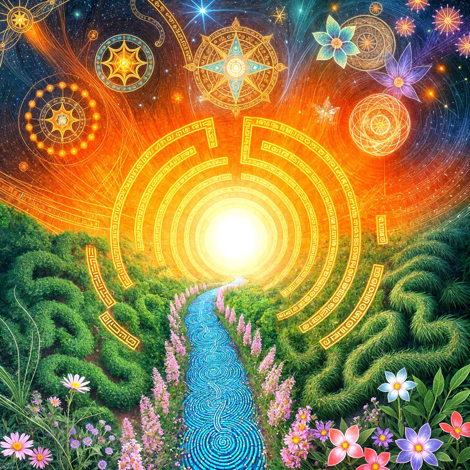 Eternal Pathway Illuminated by Faith Hope and Love in Limina...