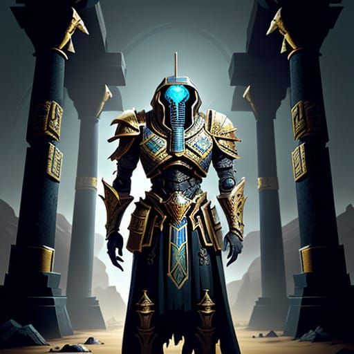 Heroic SCARAB Warrior in Ancient Temple