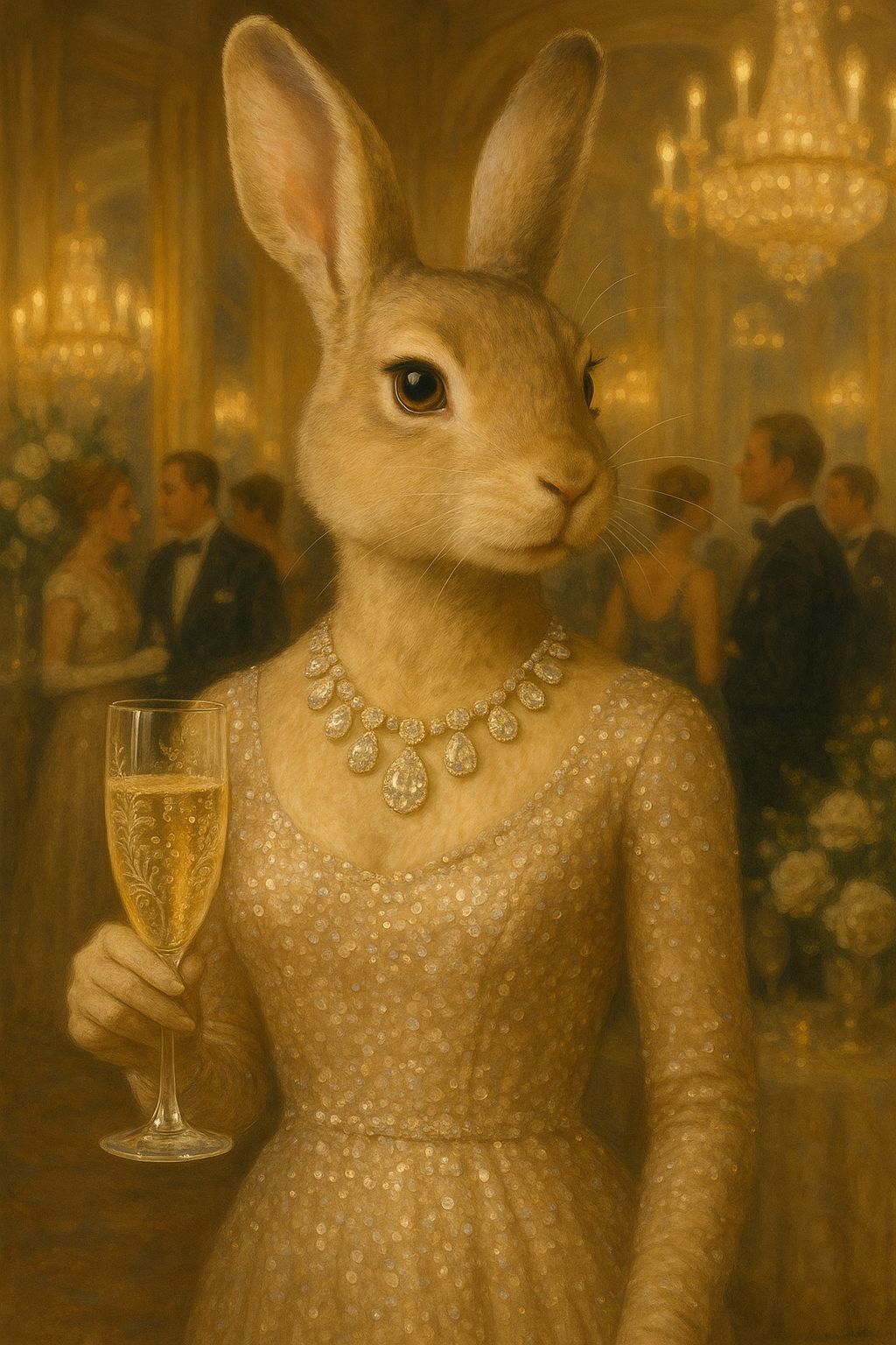 Rabbit Socialite at Lavish Party
