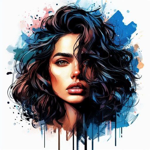 Modern Beauty in French Leather Splash Art