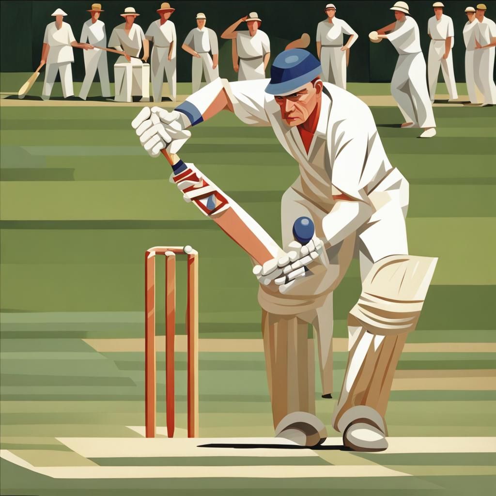 Roman Centurion Scores Century in Abstract Cubist Style