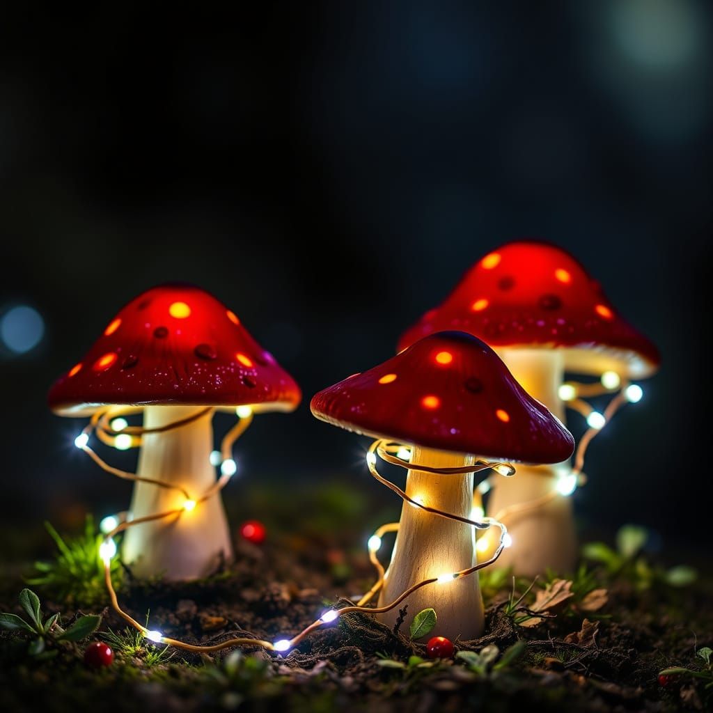 Maisonnettes Fantastiques Dans la Nuit