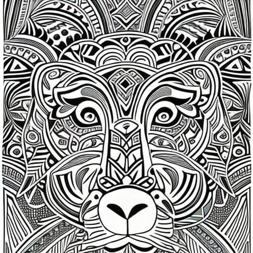 Animal Line Art for Coloring Book