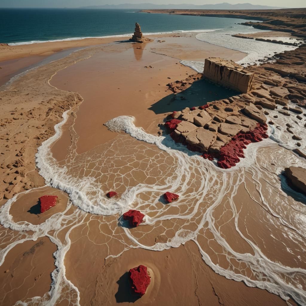 Epic Red Sea Parting in Cinematic Style