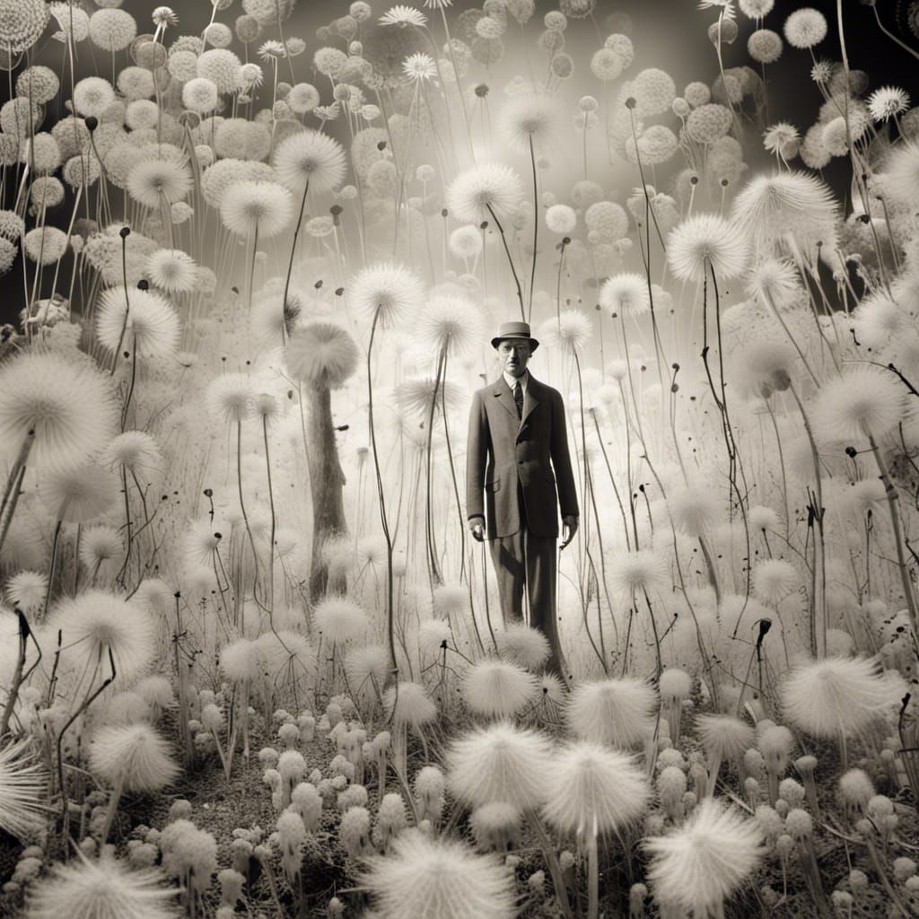 Ghostly man , beautiful, infrared photography ,clothed in li...