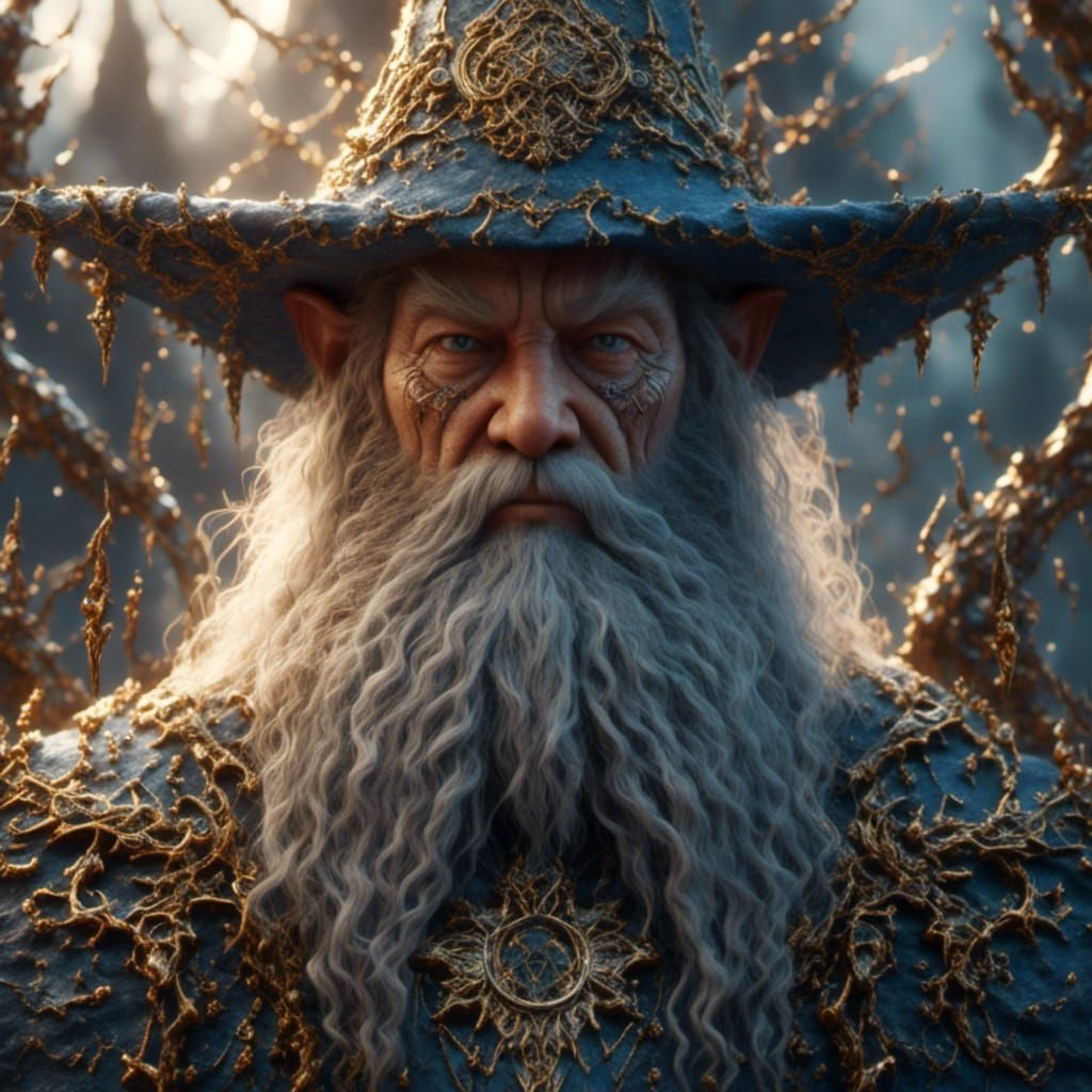 Powerful Wizard Concept Art in Detailed Matte Painting