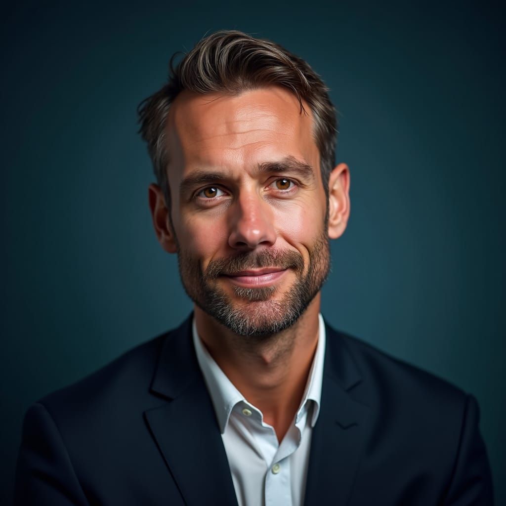 Confident Man Portrait with Aristocratic Air