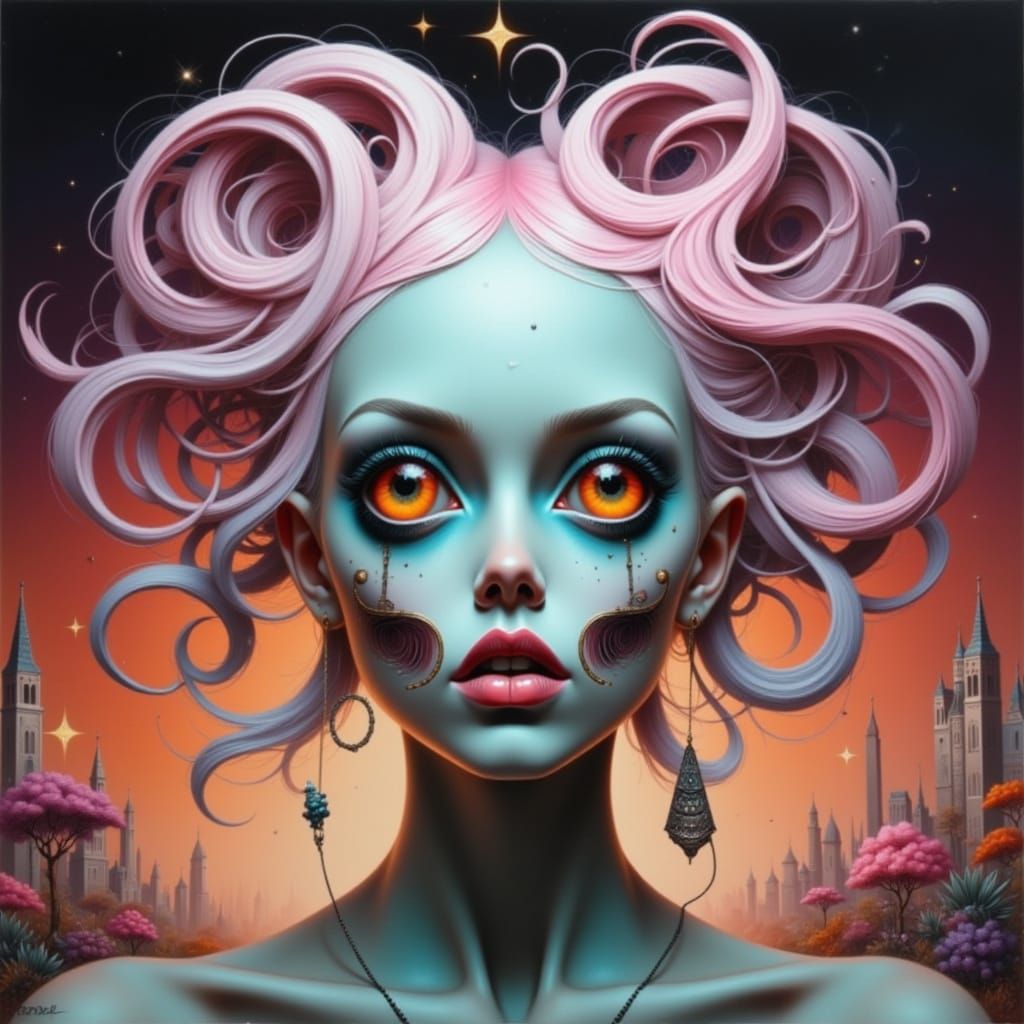 Eldritch Dada Collage in Pastel Colors