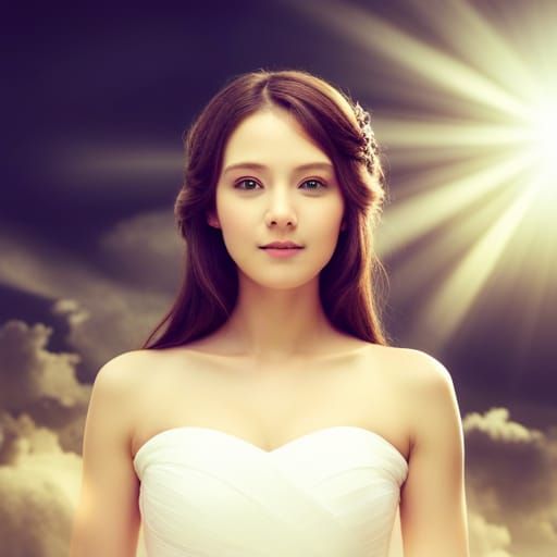 Ethereal Bride in Divine Sunshine