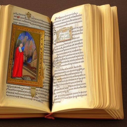 Gilded Medieval Prayer Book 3D Render