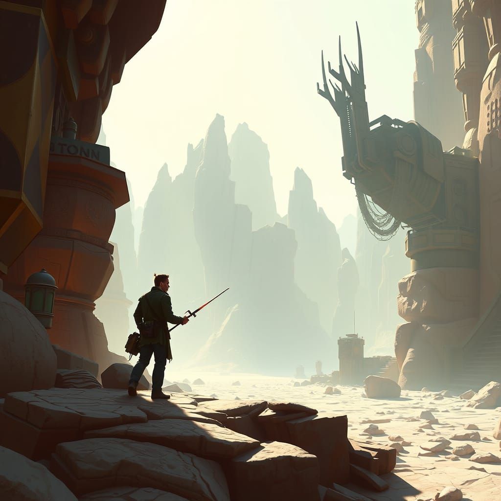 Retro-Futuristic Cityscape in a Syd Mead Style