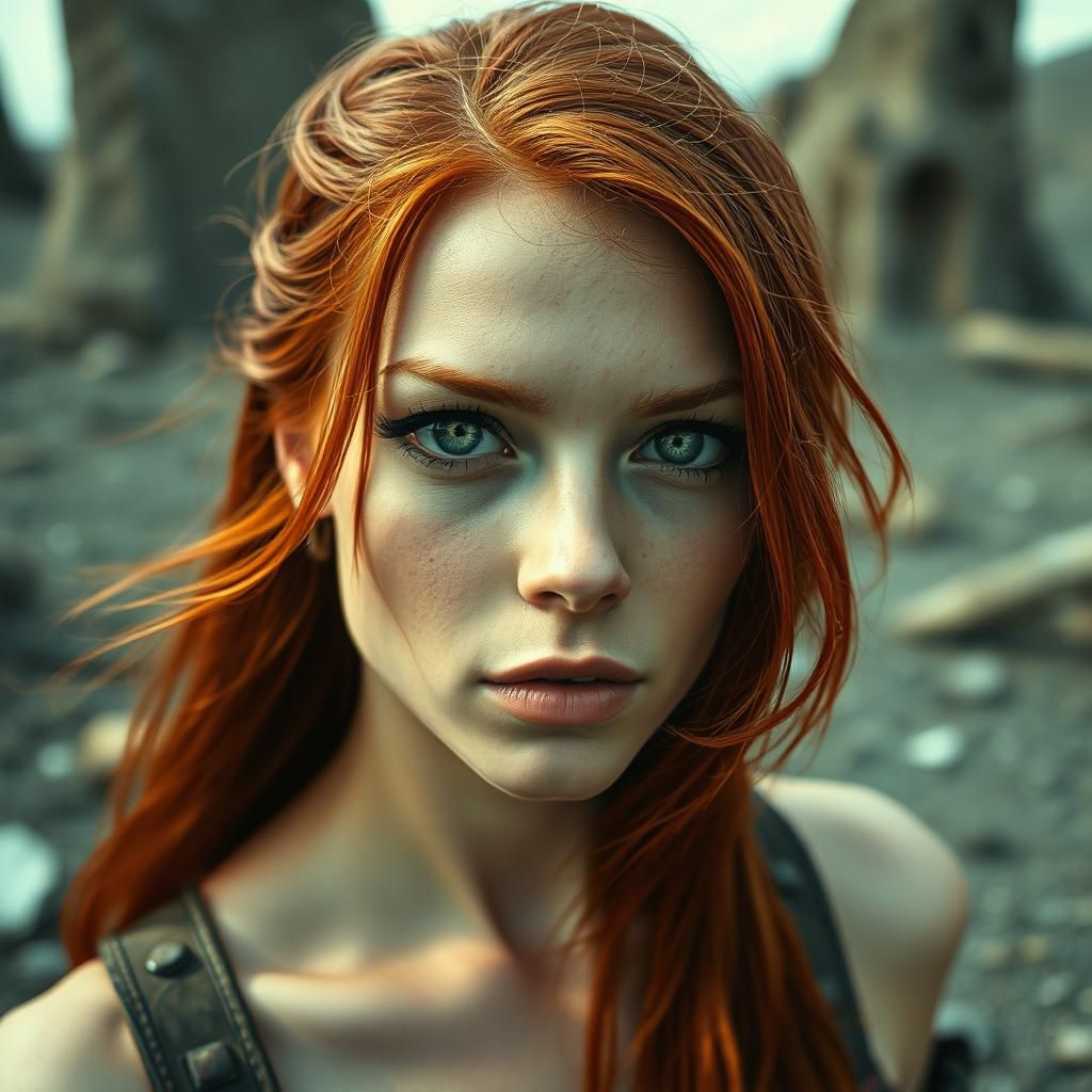 Apocalyptic Beauty: A Cinematic Film Still