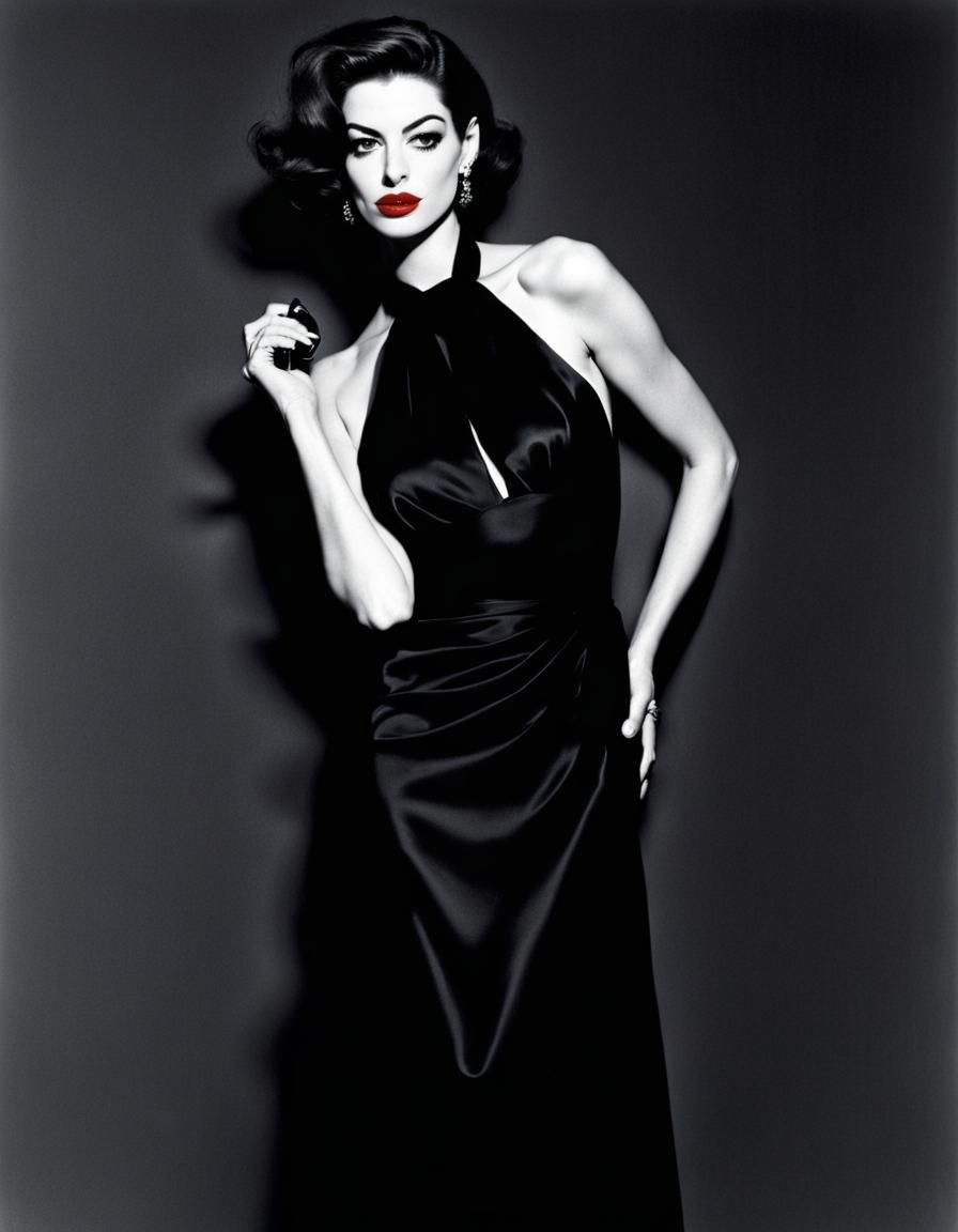 Anne Hathaway in Newton Style for Vanity Fair